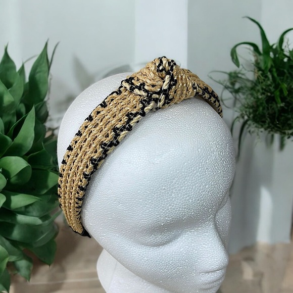 Natural Raffia Knotted Headband - Picture 6 of 16